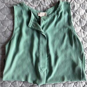 LOFT Sleeveless Teal Blouse